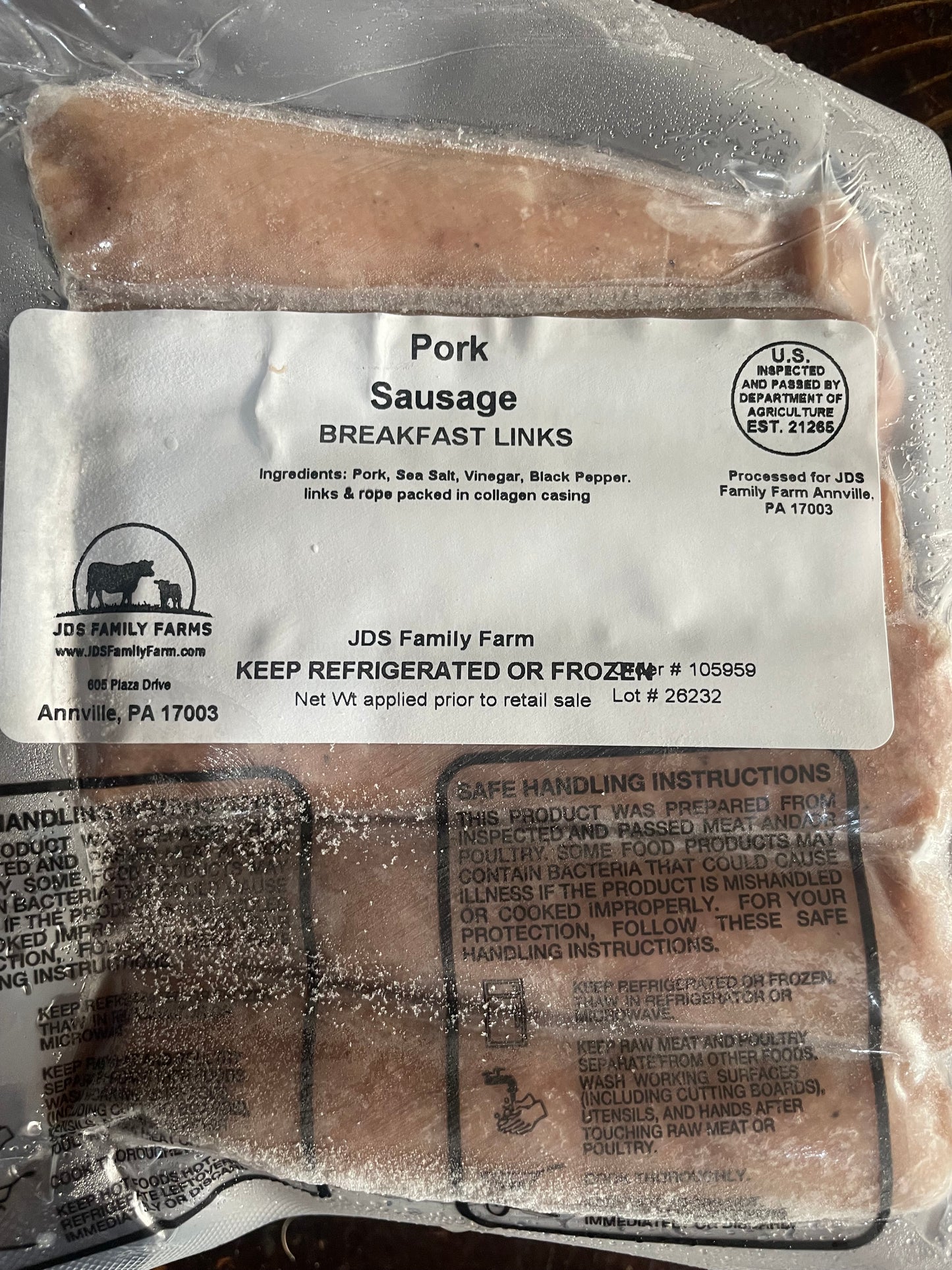 Pork Fresh Sausage